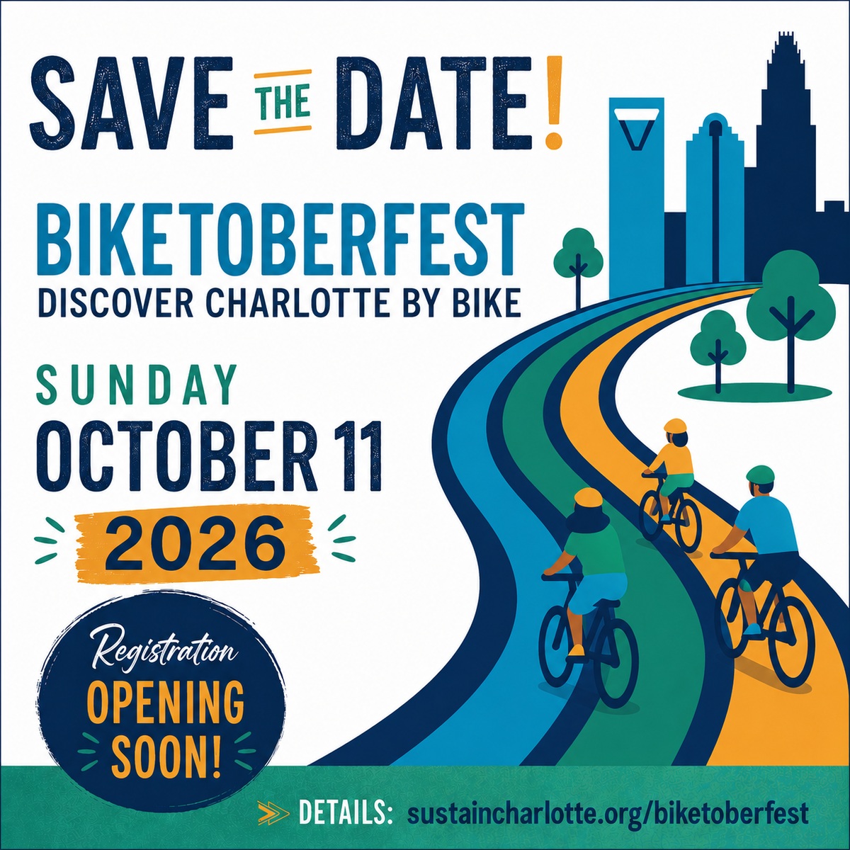 Sustain_CLT's tweet photo. 🚲 Get ready. Biketoberfest is coming! Will you ride with us this year? Our annual, family-friendly scavenger hunt adventure is back this October. Bring friends, explore Charlotte by bike (or foot or skateboard - you get the idea) while supporting our work! More details soon. https://t.co/mUrym9rHSU