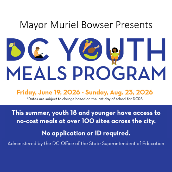dcpublicschools's tweet photo. The DC Youth Meals Program is fueling summer fun!🍉 Did you know the program is open to all DC youth ages 18 and younger?

We want to make sure all of our students are supported with healthy meals throughout summer break!

Find a meal site near you: https://t.co/XS7Oilywtr https://t.co/fHAHcY7L5Q