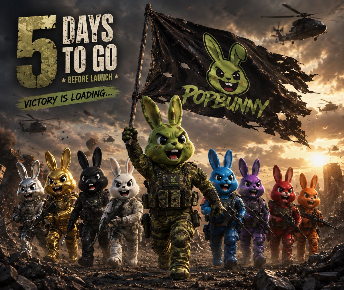 trendbunnycoin's tweet photo. The army is assembled. The countdown is real. 🐰⚔️
Every step brings us closer to launch.
5 DAYS TO GO.
The march has begun. 🚀
 X: @popbunnycoin
Tg: https://t.co/JKyRSKRJAJ

#Popbunny #Solana #Memecoin #Crypto #CryptoAlpha #trend #5DaysToGo https://t.co/AZkx0wsEcL
