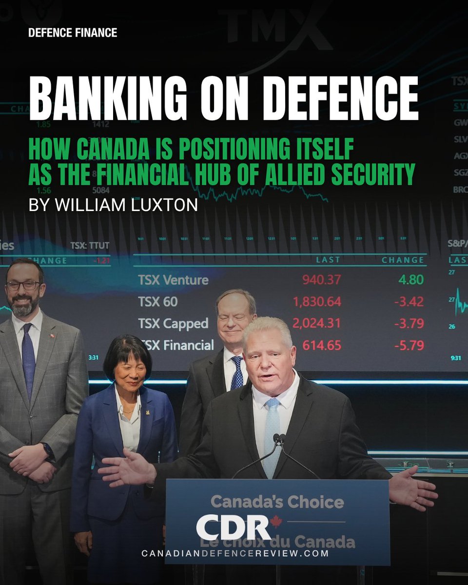 CDRmagazine's tweet photo. ๐ฆ The Defence, Security and Resilience Bank is taking shapeโand Canada is at the centre. So what is the DSRB, how was it founded, and what are its goals? https://t.co/lQ8fB1YAWC
#CDRmagazine #CanadianDefence #Defence https://t.co/6C6HJwK7FD