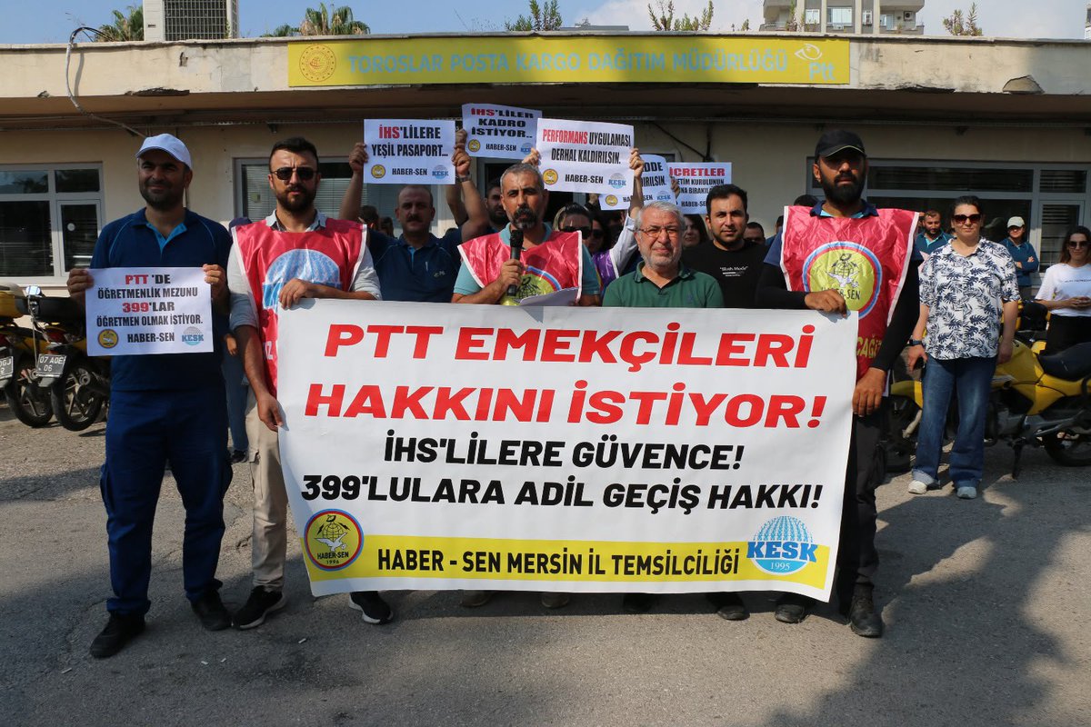 KESKHaberSen's tweet photo. PTT’de binlerce İHS personeli yıllardır güvencesiz çalışıyor! 
✅ 108. madde iptal edilsin  
✅ Tam iş güvencesi verilsin  
✅ Mali ve özlük haklarında eşitlik sağlansın  
✅ Performans sistemi kaldırılsın   
Haklarımız kanunla güvence altına alınsın! 

#MeclisPttihsSesiniDuy https://t.co/5M3gCQOymJ