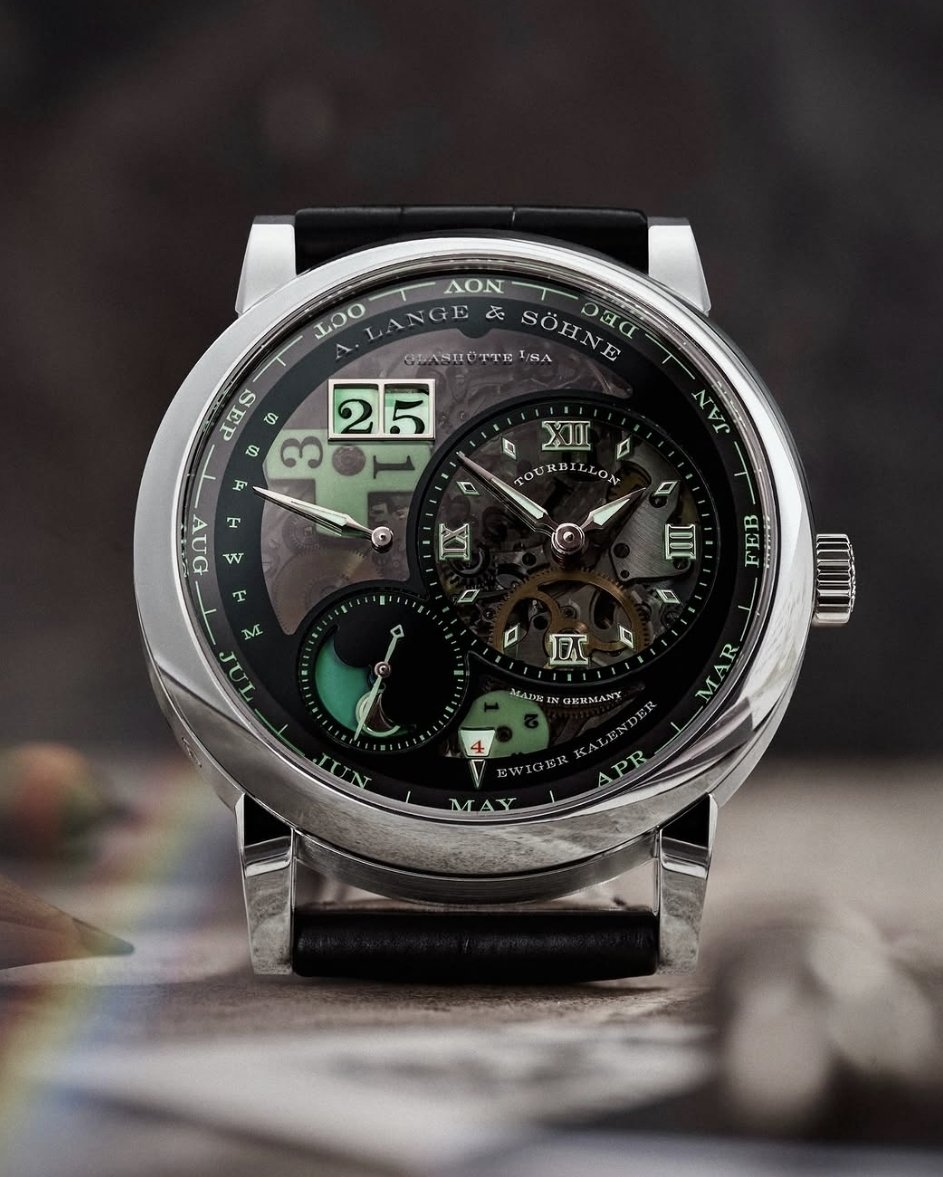 GlobalWatchClub's tweet photo. The A.Lange 1 Tourbillon Perpetual Calendar "Lumen" in platinum, limited to 50 pieces https://t.co/IrSrwgfKA7