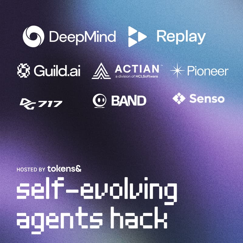 fastinoAI's tweet photo. Build an agent that improves itself and compete for $40k+ in prizes.  

We’re excited to be partnering with @tokensandai along with teams at @GoogleDeepMind, @GuildAI, @replayio, @GoSenso, @band_hq, @ActianCorp, and @dg717sf to co-host the Self-Evolving Agents Hackathon.  

Throughout the event, you'll get direct access to experts and hands-on time with some of the top tools in the agent ecosystem.  

Spots are limited. Register now: https://t.co/BHE4dsrG9p