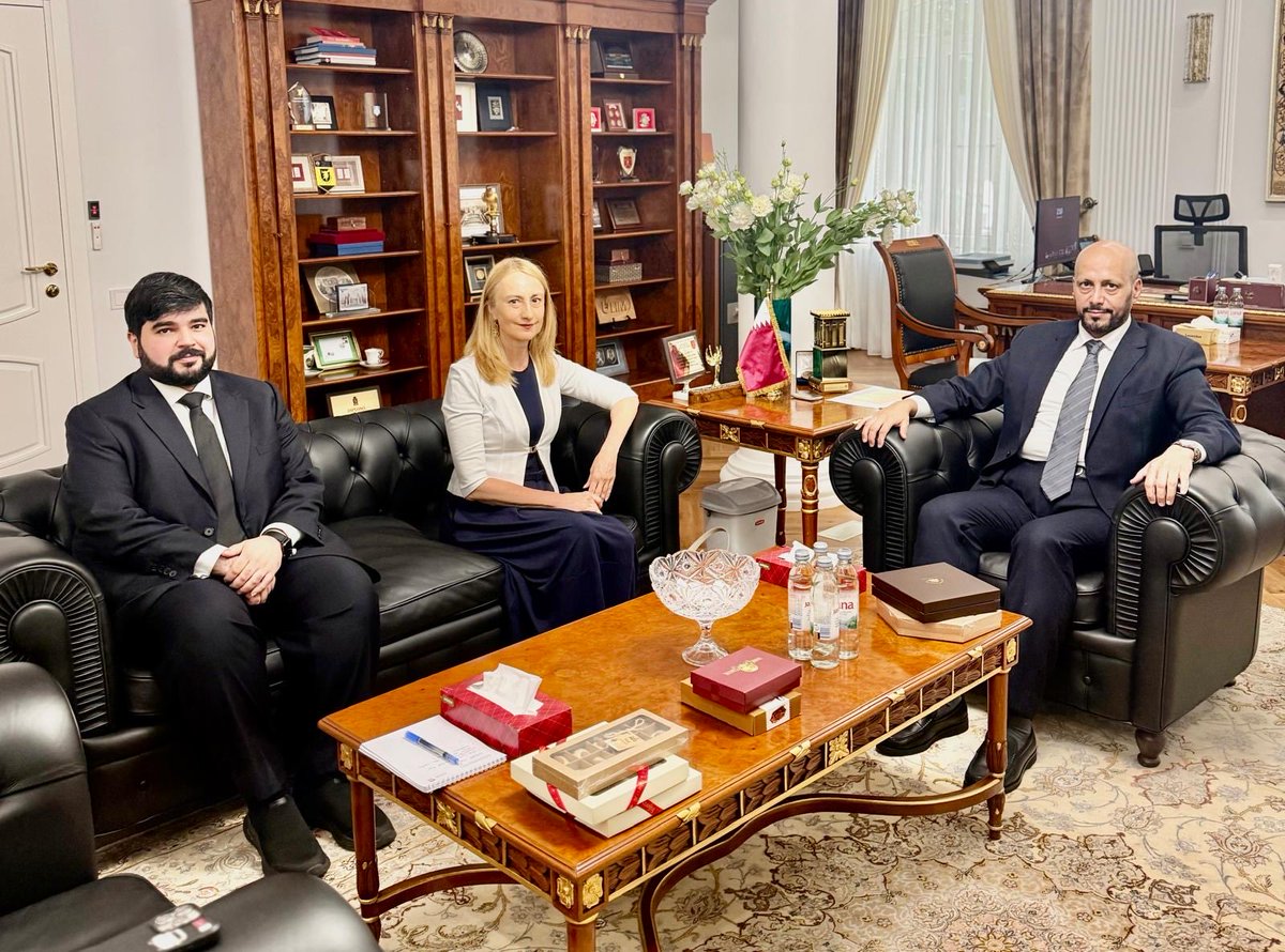 QatarEmb_Chisnu's tweet photo. استقبل سعادة الدكتور/ تركي بن عبدالله زيد آل محمود، سفير دولة قطر لدى جمهورية مولدوفا، بالسيدة/ ديانا كوستادينوفا، ممثلة لمنظمة اليونسيف في جمهورية مولدوفا، وذلك بمقر البعثة في كيشيناو. تم خلال الاجتماع بحث سبل التعاون المشترك بين دولة قطر ومنظمة اليونسيف.
#الخارجية_القطرية
#MOFAQATAR