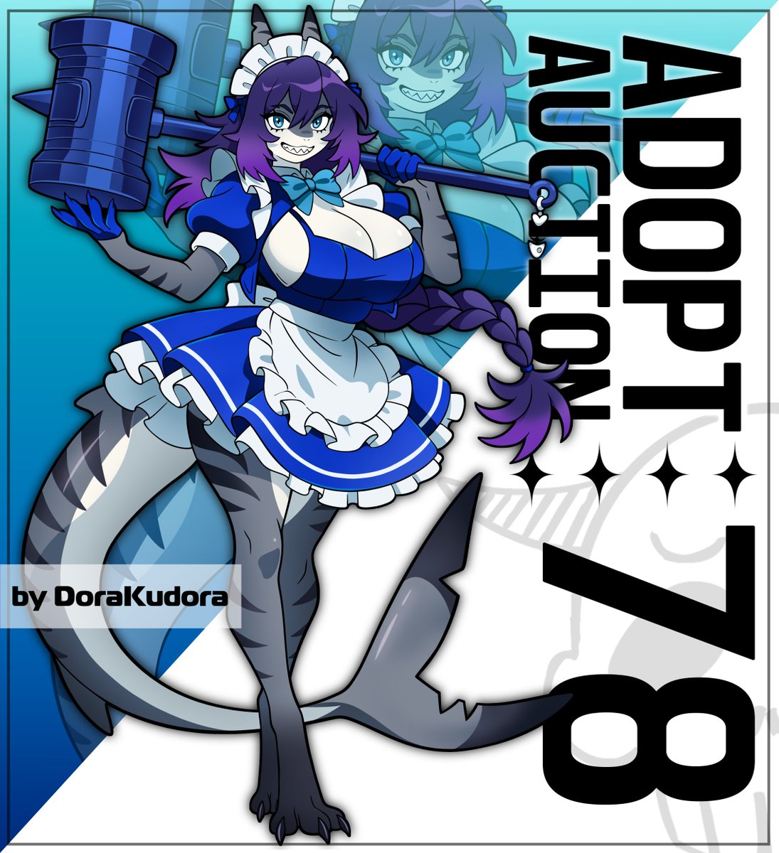 dora_kudora's tweet photo. A new adopt is already on ych! ♡(>ᴗ•)       
Maid Shark

Link to bid in the comments~       
#adopt #adoptable #adoptables https://t.co/Podf7b2RHM