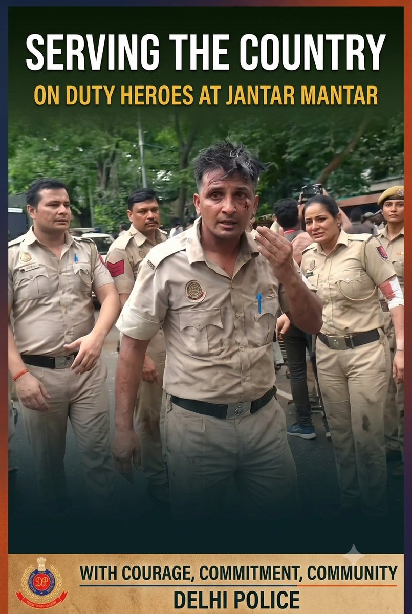 babufortcults's tweet photo. Hat's off to Delhi police 
@DelhiPolice 
#cjpprotest
#jantarmantar https://t.co/tlZAUgENQe