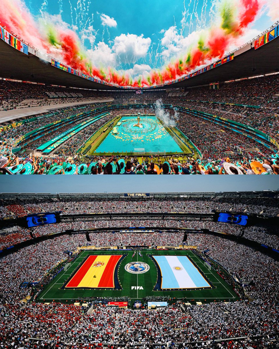 AllFutbolMX's tweet photo. 🚨🤯 There was a HIGHER ATTENDANCE at Mexico’s opening match against South Africa than at the 2026 FIFA World Cup FINAL between Spain and Argentina. 🏆

🇲🇽 vs. 🇿🇦 80,824. 🏟️
🇪🇸 vs. 🇦🇷 80,633. 🏟️

Via @mediotiempo https://t.co/wTcyzH6zIu