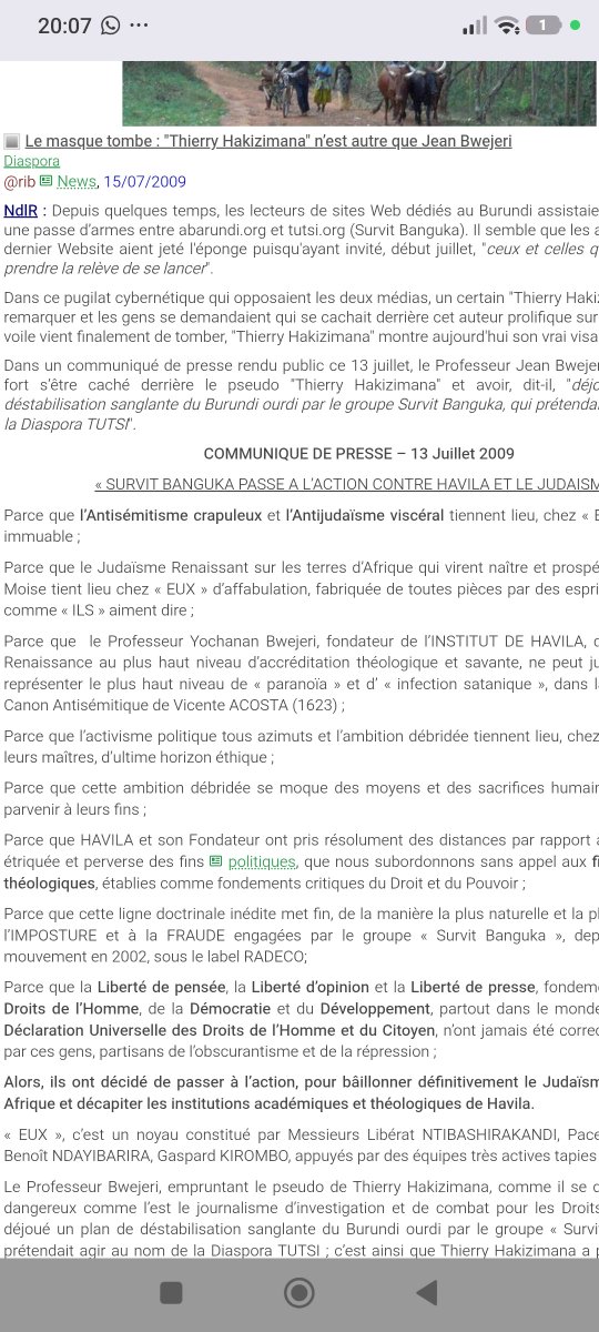 ReynoldsButari's tweet photo. Bwejeri akorana na Albert shingiro kuva za 2008. 
Ico gihe bari bafise site web yitwa https://t.co/p0uAldkwX0 yari géré à partir des bureaux la présidence de la république kwa Nkurunziza,biri documenté depuis longtemps.
Ico gihe, Bwejeri yakoresha pseudo yiyita Thierry Hakizimana. 

Munyuma vers le 13 juillet 2009 (haheze nka 15 ans )Wenyene yaravyivugiye aravyemanga aranagira communiqué de presse aho yavuga que c'était lui qui se cachait derrière le pseudo Thierry Hakizimana.

Je vous invite à chercher ce nom Thierry Hakizimana+ Bwejeri sur google vous en apprendrez un peu plus