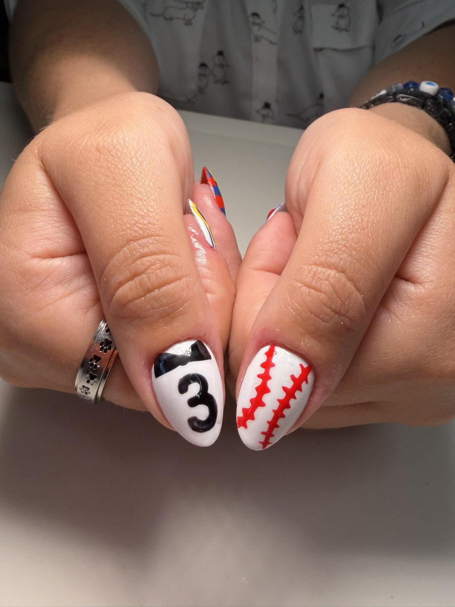 Keri_Ann01's tweet photo. Every year my friends and I get a suite for a @Brewers game and ofc my nails have to look the part.
Let’s just say my nail tech knocked it out of the park!! https://t.co/GdY6j2RFik