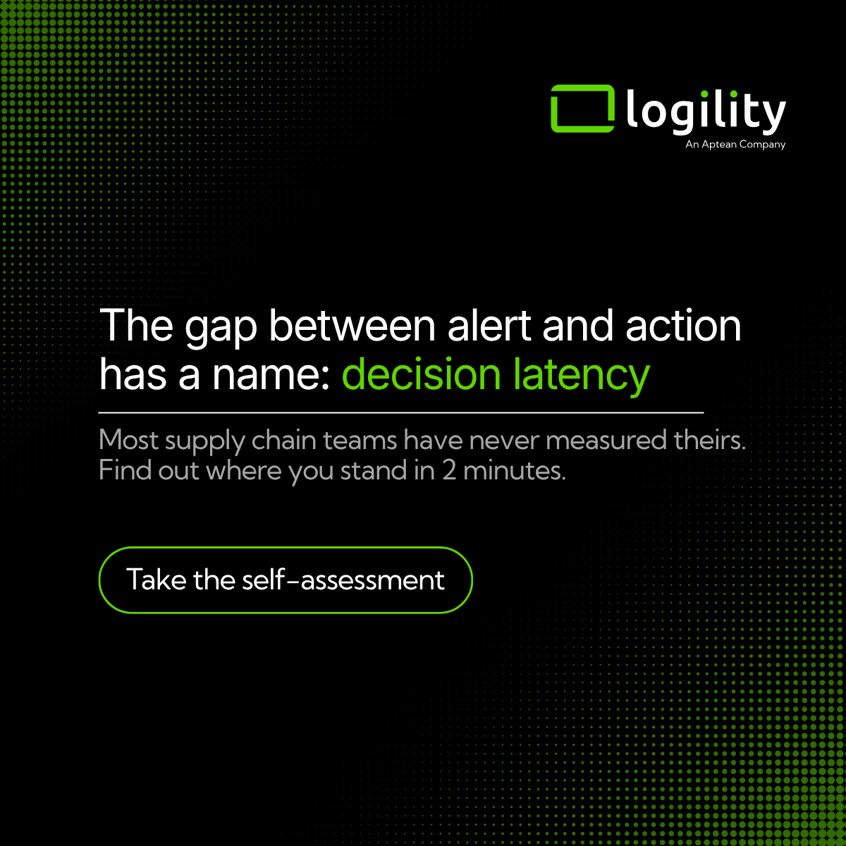logilityinc's tweet photo. You saw the disruption Tuesday morning. You didn't act until Thursday.

That gap between alert and action is decision latency, and most supply chain teams have no idea how bad theirs is. Find out yours in 2 minutes.

Take the self-assessment: https://t.co/SAQquHWjvo https://t.co/yWcgziSfWy