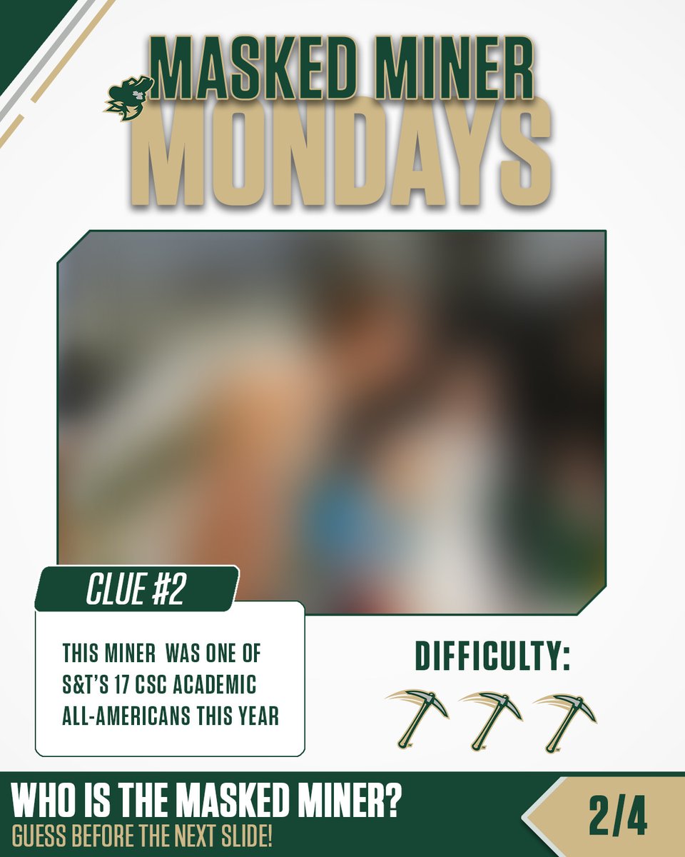 minersports's tweet photo. ❓WHO’S THAT MINER?❓

Comment below who you think the Masked Miner is! (Answer on Instagram)

#MinerPride #MaskedMinerMondays https://t.co/ki1WSZeZWv