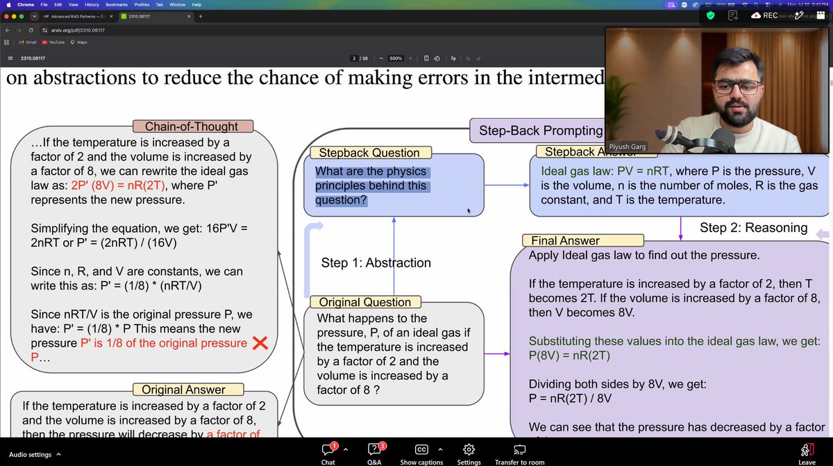 FarshorePrince's tweet photo. G 07: Advanced RAG Pipelines by @piyushgarg_dev
Topics:
• Query Translation
• Step-Back Prompting
• Query Routing
• HyDE
• Reciprocal Rank Fusion (RRF)
• PII Detection
@nirudhuuu @BlazeisCoding
#chaicode #genai #chagpt https://t.co/b3M328kcK3
