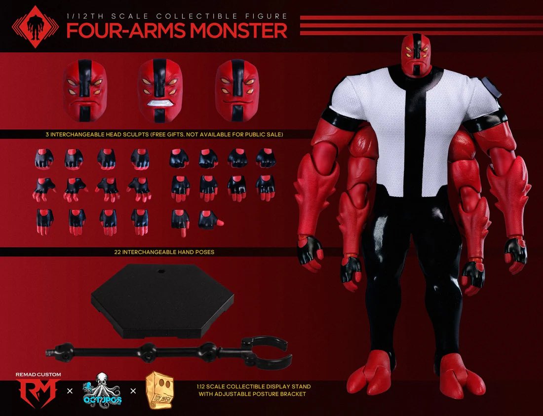 BenTenNews's tweet photo. An unofficial fully-articulated 9” Four Arms toy is up for preorder on the Tokullectibles website!

Source: @Tokullector https://t.co/ieuIJuIcPW