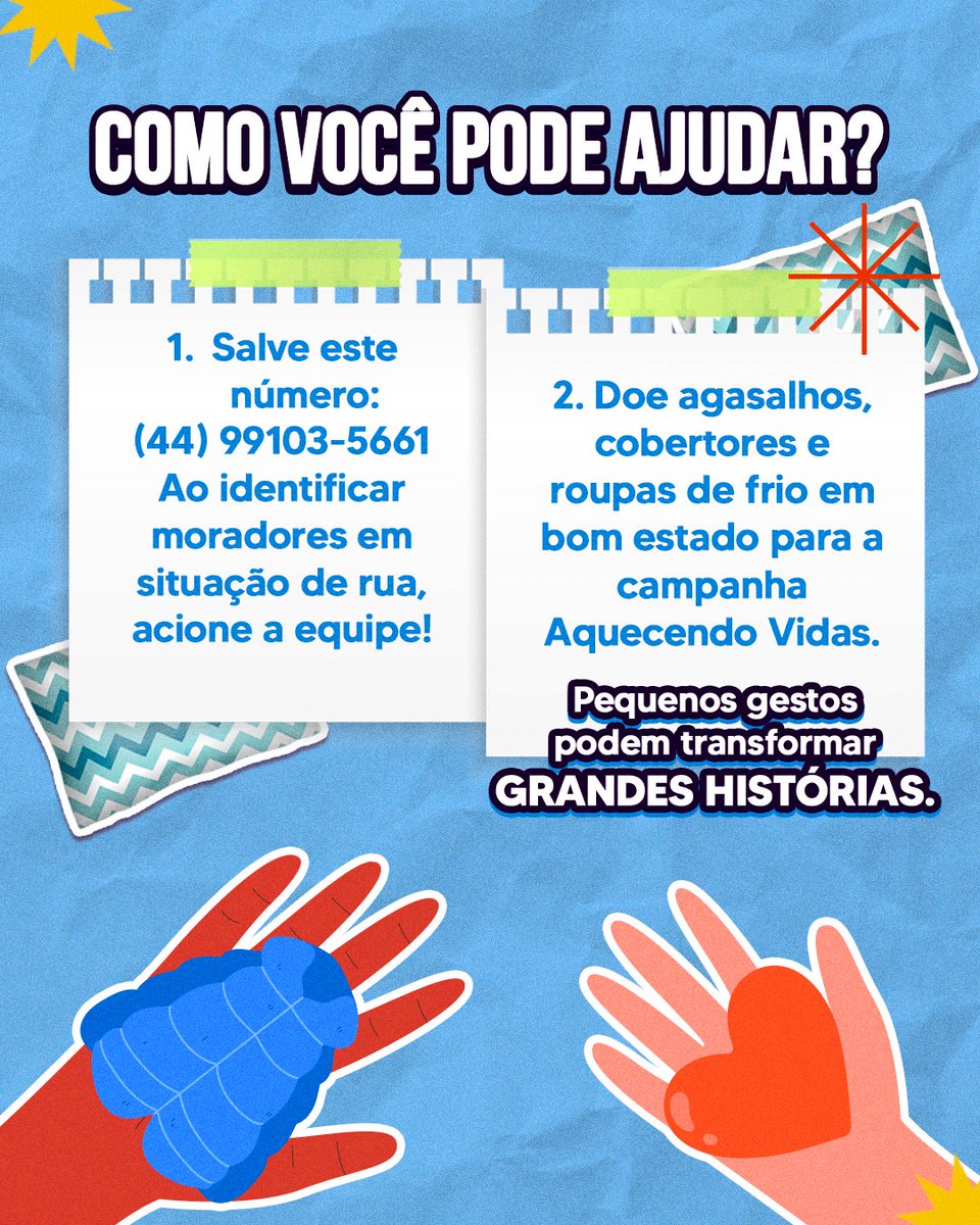 prefdemaringa's tweet photo. Ei, você sabe como ajudar alguém em situação de rua? 🤝💙 https://t.co/Kro5B8pO2S