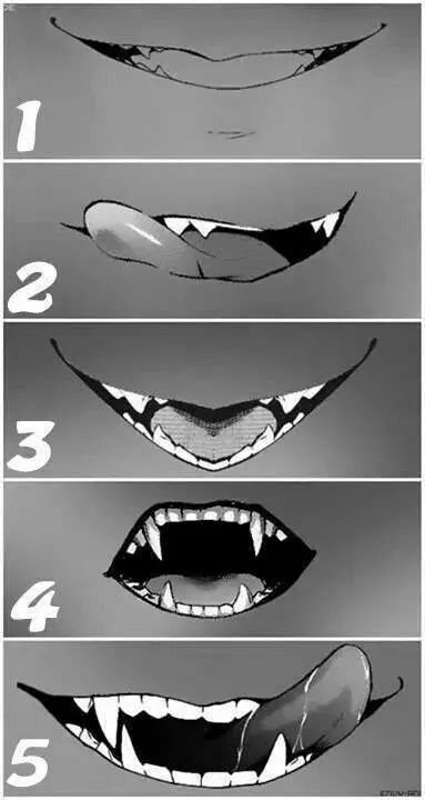 oldmanlux's tweet photo. Five mouth shapes for characters who definitely bite https://t.co/izKeCsJDxt