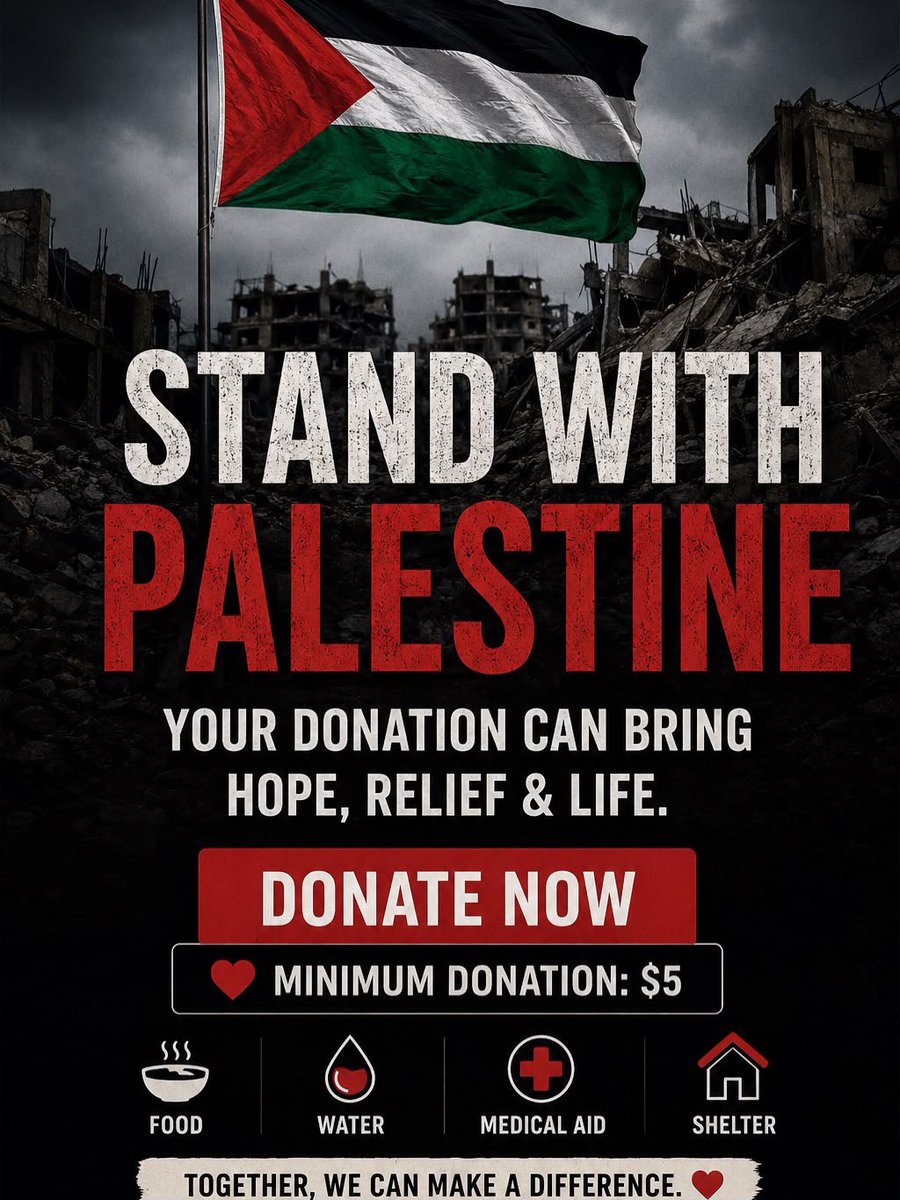 Fightforpal33's tweet photo. Your coffee can wait.
A hungry child cannot.

The Prophet ﷺ said:
“Whoever relieves a believer’s hardship, Allah will relieve his hardship on the Day of Resurrection.”

🤲 Donate: https://t.co/VQZaHlzTeG

🇵🇸 #Palestine #Charity #Gaza https://t.co/8DH70Q9r8g