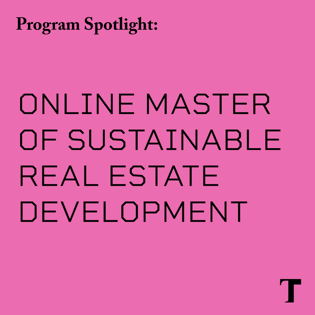 TulaneArch's tweet photo. Tulane's Online Master of Sustainable Real Estate Development combines online coursework with in-person field experiences in major U.S. and global cities. 

The final application deadline for fall entry is July 24th. Apply now: https://t.co/V1UKdQjKte https://t.co/p14iXzAhMf