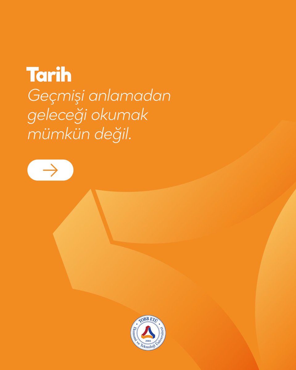 tobbetum's tweet photo. TOBB ETÜ Tarih Bölümü’nü daha yakından tanımak için 17 Temmuz–14 Ağustos tarihleri arasında düzenlenen Tanıtım Günleri’nde akademisyenlerimiz ve uzman ekibimizle buluşabilir; eğitim süreci, kariyer fırsatları ve merak ettiğin tüm detaylar hakkında bilgi alabilirsin. ✨

Belki de aradığın şey, geçmişi anlayarak geleceği daha doğru yorumlayabileceğin bir kariyerdir.

Bölüm tanıtım videomuzu izlemek için:
https://t.co/jOwxugd4k4

#tobbetülüyüz