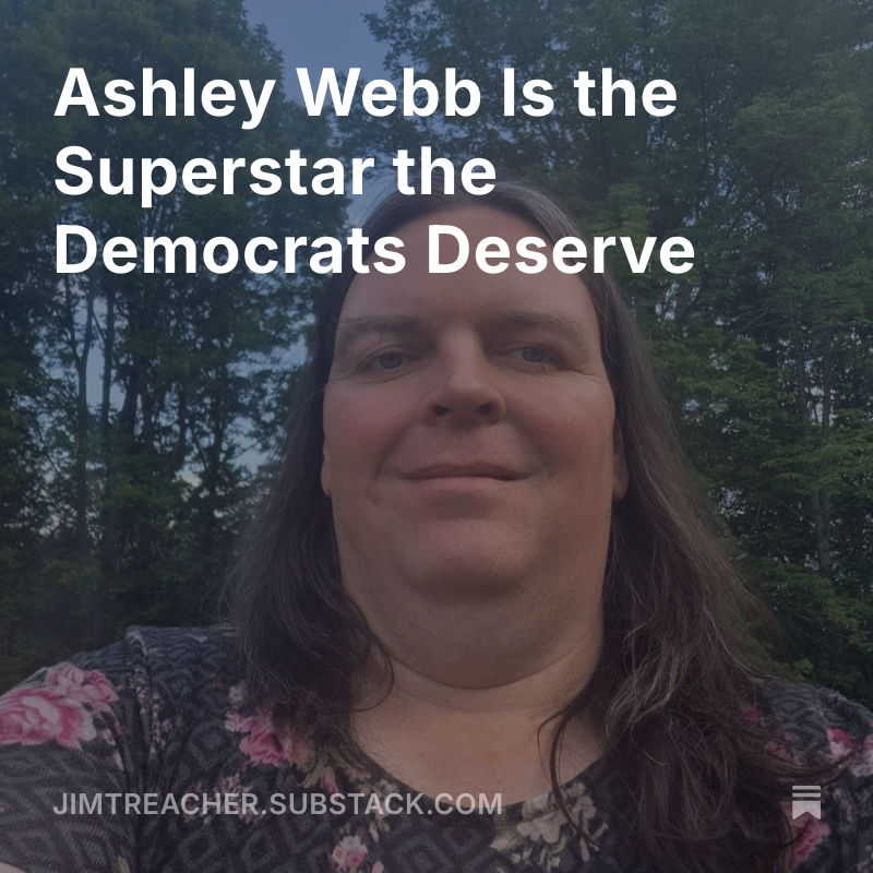 jtLOL's tweet photo. Ashley Webb Is the Superstar the Democrats Deserve, by @jtLOL 

(Link below) https://t.co/iKCpLqNDws