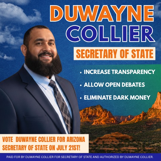 DuwayneCollier_'s tweet photo. Dark money is a PROBLEM‼️ Along with many others. We need transparency if we want to see progress in the great state of Arizona. 

VOTE DUWAYNE COLLIER FOR ARIZONA SECRETARY OF STATE✅

 #VoteDuwayneCollier #EliminateDarkMoney #OpenDebates #ArizonaProgress https://t.co/beoxwYx1Eq
