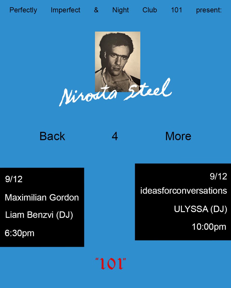 pleasuresystems's tweet photo. two more Nirosta Steel performances in NYC. tickets on sale tomorrow at 10am ET to give people more of a fighting chance. see you there! https://t.co/S40PrbtT0y