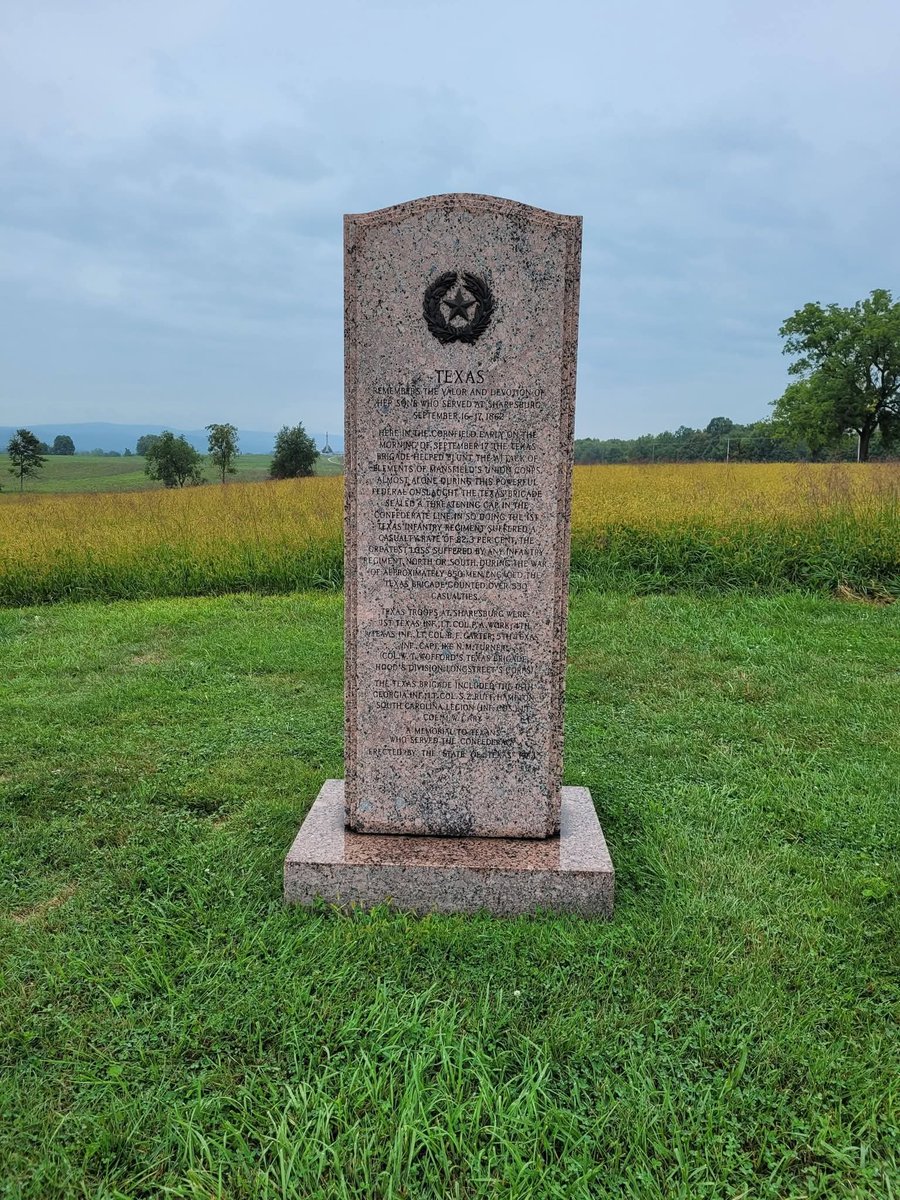 HistoryGoneWild's tweet photo. The Texas Monument at Antietam National Battlefield, near Miller's Cornfield. https://t.co/hUhqB4jgNS