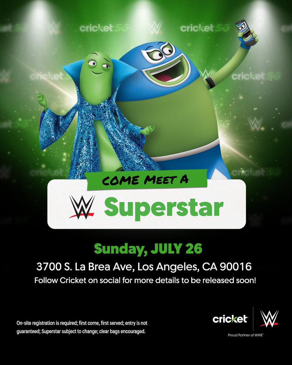 Power106LA's tweet photo. Join Rosecrans Vic &amp; the Power Street Team at Cricket Wireless!
7/26 4pm-6pm

@CricketNation

https://t.co/8EclVT7Mdr https://t.co/CQEwNvGfBH