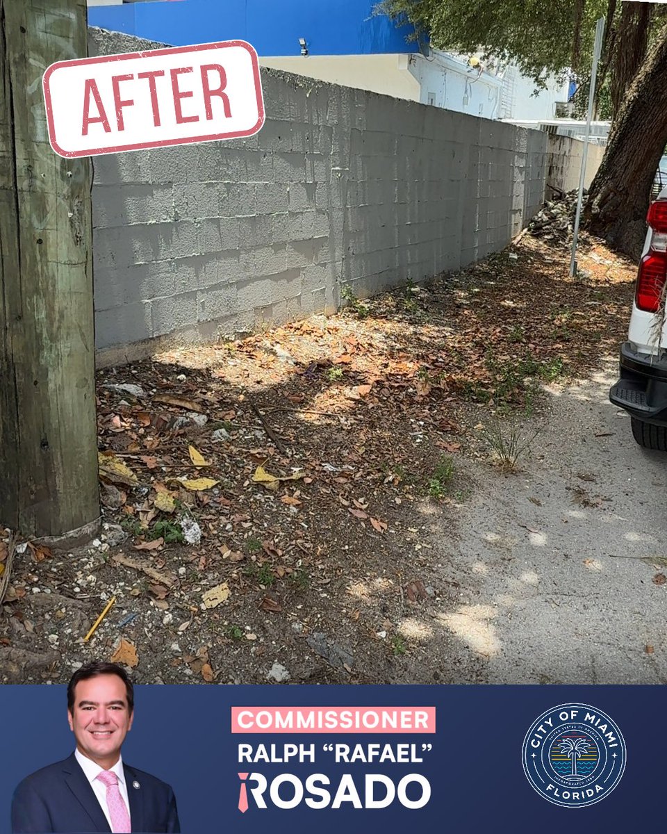 ralphrosado305's tweet photo. From overdue to overhauled.
#MiamiMakeoverMondayâ¨â¨Email requests to D4@miami.gov or call (305) 250-5420
Â
...
Â
De descuidado a transformado.
Â
#MiamiMakeoverMonday
Â
EnvĂa tus solicitudes de mejoras a D4@miami.gov o llama al (305) 250-5420 https://t.co/OmtkctrAt9