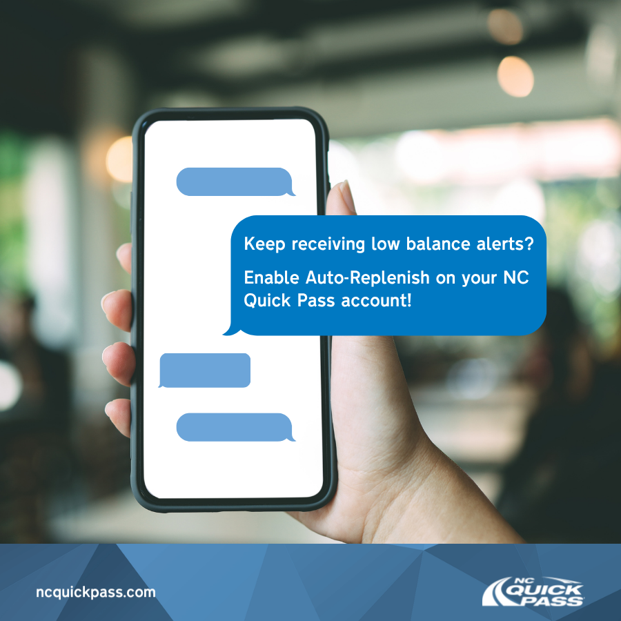 NC_QuickPass's tweet photo. ⚠️ Keep receiving low balance alerts?
Enable Auto-Replenish on your #NCQuickPass account and enjoy:
✅ Hassle-free toll payments.
✅ No interruptions on the road.
✅ Peace of mind every trip.
👉Turn it on today: https://t.co/DSjkAOohha.
#AutoReplenish #TollSavings #NCDrivers https://t.co/lKg1sGNQNI