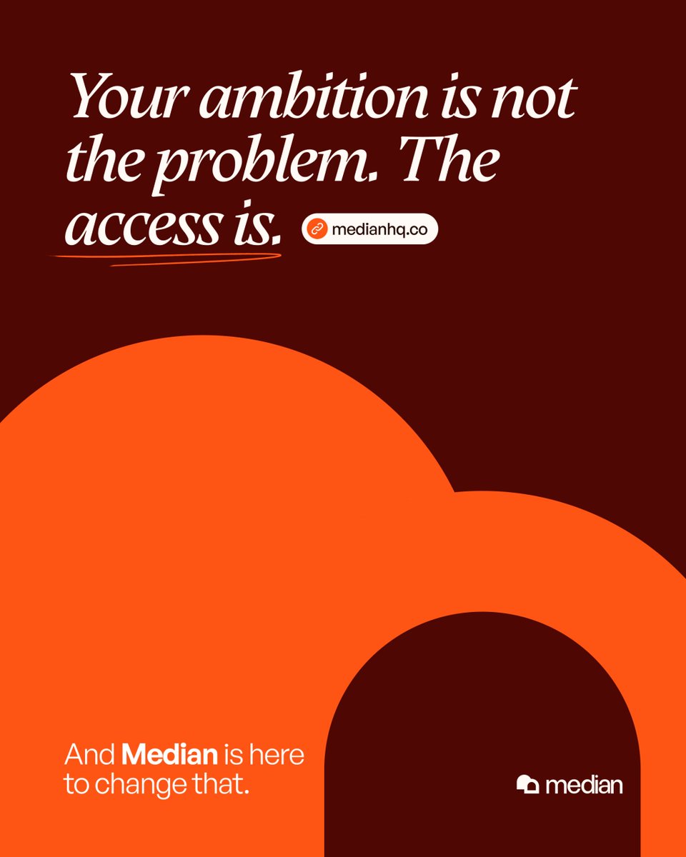 Median_HQ's tweet photo. You have been working hard. Studying. Applying. Showing up even when nothing shows back.

That is not a you problem. That is an access problem.

The right guidance changes everything. Median is being built so that every ambitious African professional has someone in their corner. https://t.co/sHKCfMwe6T