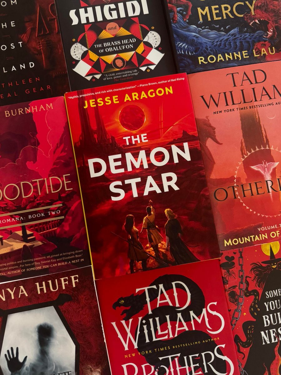 dawbooks's tweet photo. We're back with a red flatlay, this time, featuring The Demon Star by Jesse Aragon. This horror-tinged sci-fi fantasy is the book you need to read this summer. It has epic scenes set in a vast world with compelling characters, what more do you need!

https://t.co/WPinW8cLhz https://t.co/1ohwTGQP6I