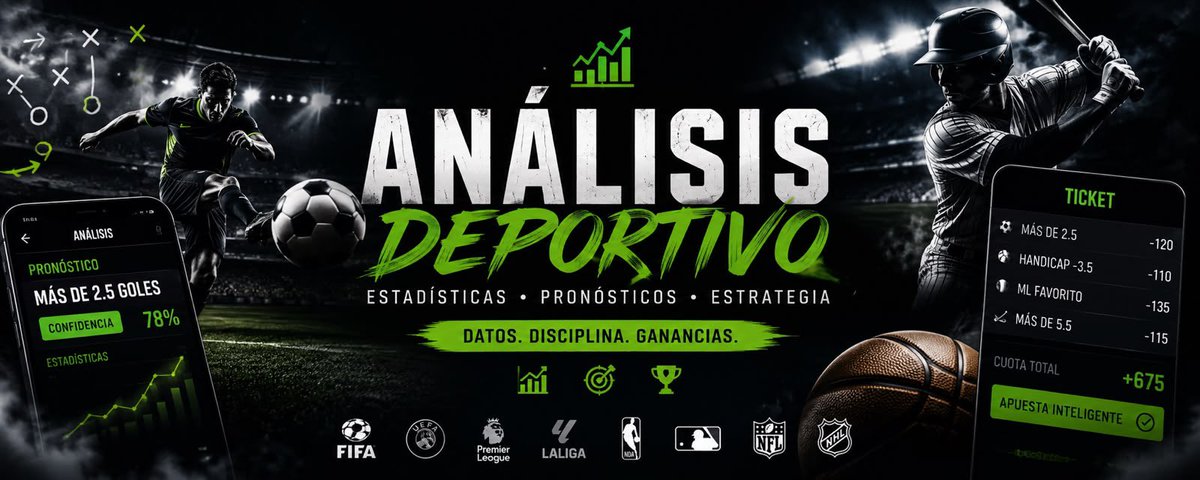 BolasVIP's tweet photo. 🔥⚾️ Bienvenidos a Bolas Picks 🏀⚽️

Análisis, estadísticas y tendencias deportivas para compartir nuestra pasión por el juego. 📊

⚠️ Contenido informativo y de entretenimiento. No garantiza resultados ni representa consejo financiero.

🏆 Analizamos. Compartimos. Disfrutamo https://t.co/2AhaOjygIb