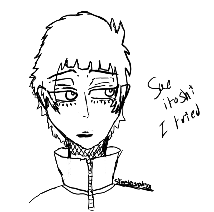 stanleysnyderxx's tweet photo. SAE YES SAE sorry if the hair is lwk HORRIBLE bc I cant draw his hair okay #saeitoshi #bllktwt #bllk https://t.co/4f2dhnbPLh