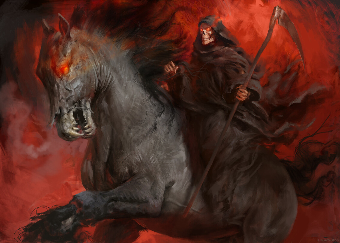 AJManzanedo's tweet photo. Death on the pale horse. (Old work) https://t.co/DbP195Ss37