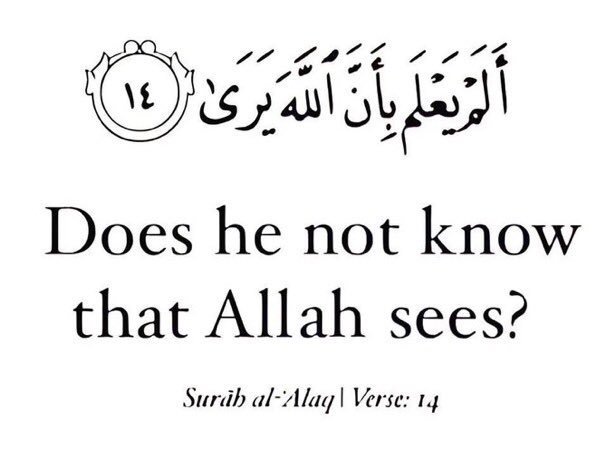 Rohi_Alii's tweet photo. Does he not know that Allah sees? https://t.co/iDxgZDVQSq