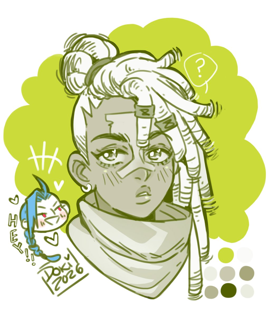 Dokinana's tweet photo. ♡ Ekko x Jinx ♡  💚🌿⏳
♡ Gender bender Version ♂ ♀
#TimeBomb #Genderbender #ekkoxjinx #arcane