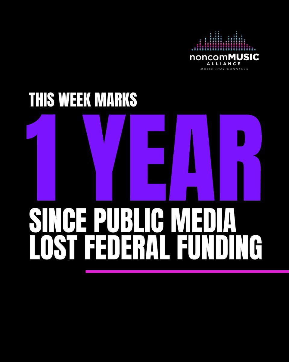 noncommusic's tweet photo. One year later, public media stations continue to show up—connecting communities through music, service, culture, and history.
#noncomMUSIC  #LovePublicRadioMusic https://t.co/QQPkR1wyMl