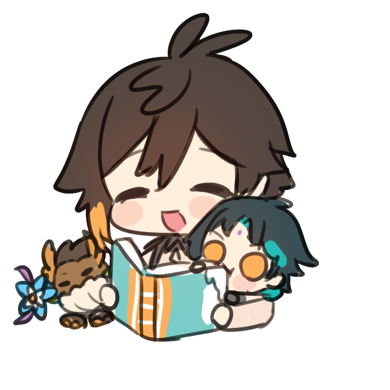 pun_rii's tweet photo. Zhongli and Xiao and Azhdaha😁 
#zhongli #xiao #genshin https://t.co/hB6JGI8p9r