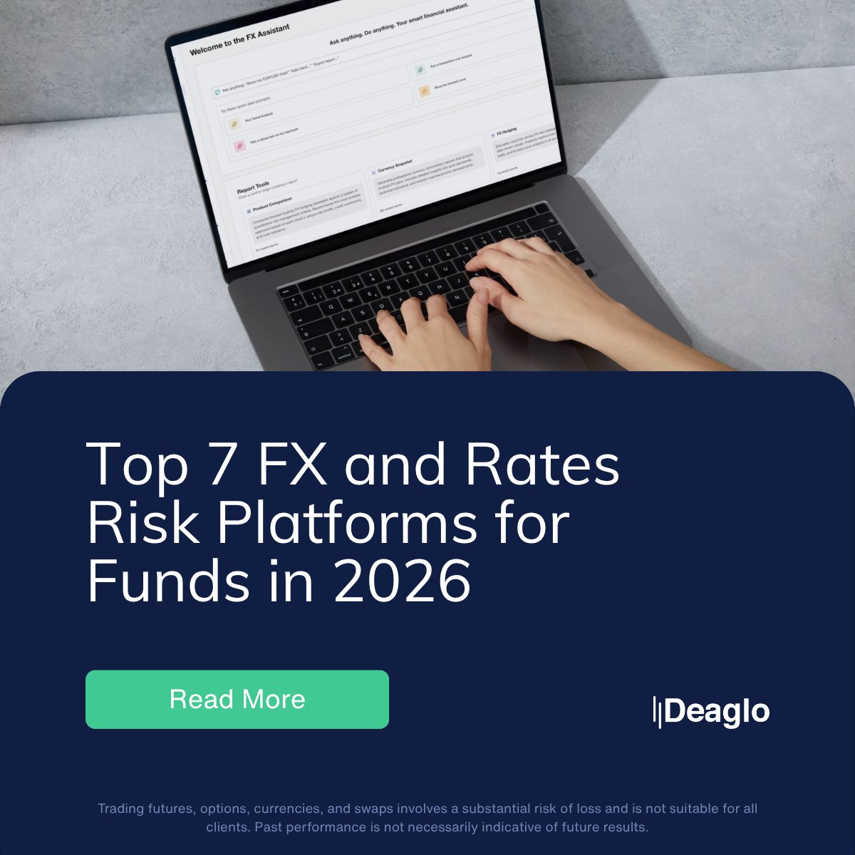 DeagloInc's tweet photo. Before comparing FX and rates platforms, funds need clarity on exposure. Read: https://t.co/831CAysrPR

#FXRisk

*Trading futures, options, currencies, and swaps involves a substantial risk of loss and is not suitable for all clients. Past performance is not necessarily indicative of future results.