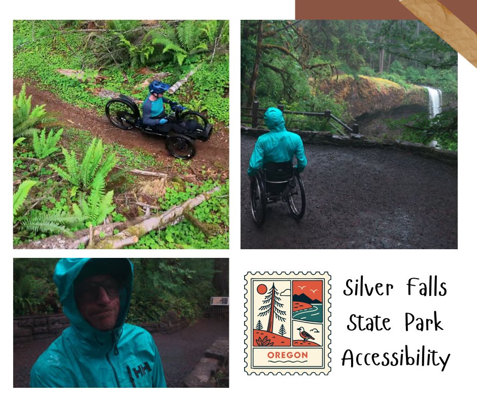 SPINALpedia's tweet photo. Jeremy McGhee, an adaptive mountain biker and spinal cord injury survivor, explores the accessibility found at Silver Falls State Park in Oregon.
https://t.co/fzWZioyPqs
#silver falls state park #wheelchair hiking #accessiblepark #spinal cord injury https://t.co/WwZyZp72T6