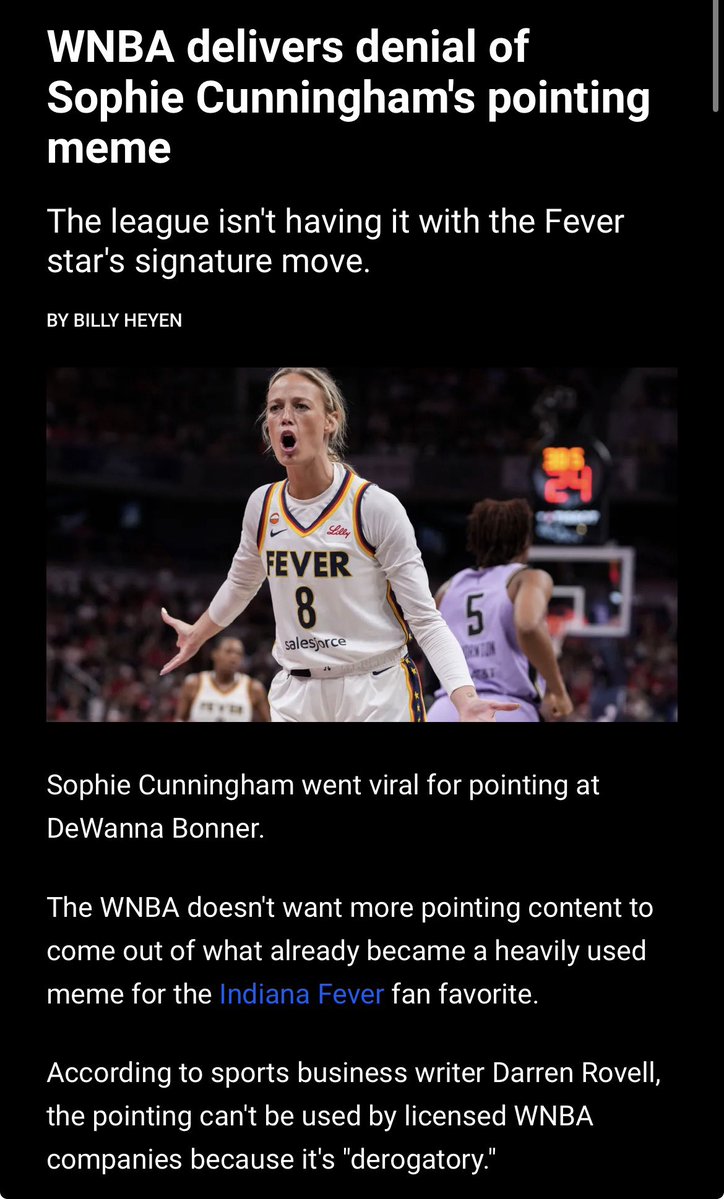 indyreportsus's tweet photo. Screw the WNBA! They just seem to love losing viewers every single day from stupid decisions like this. I wouldn’t be going after the only two players that make the league relevant. 

Source- The Sporting News https://t.co/I8usdC9nWq