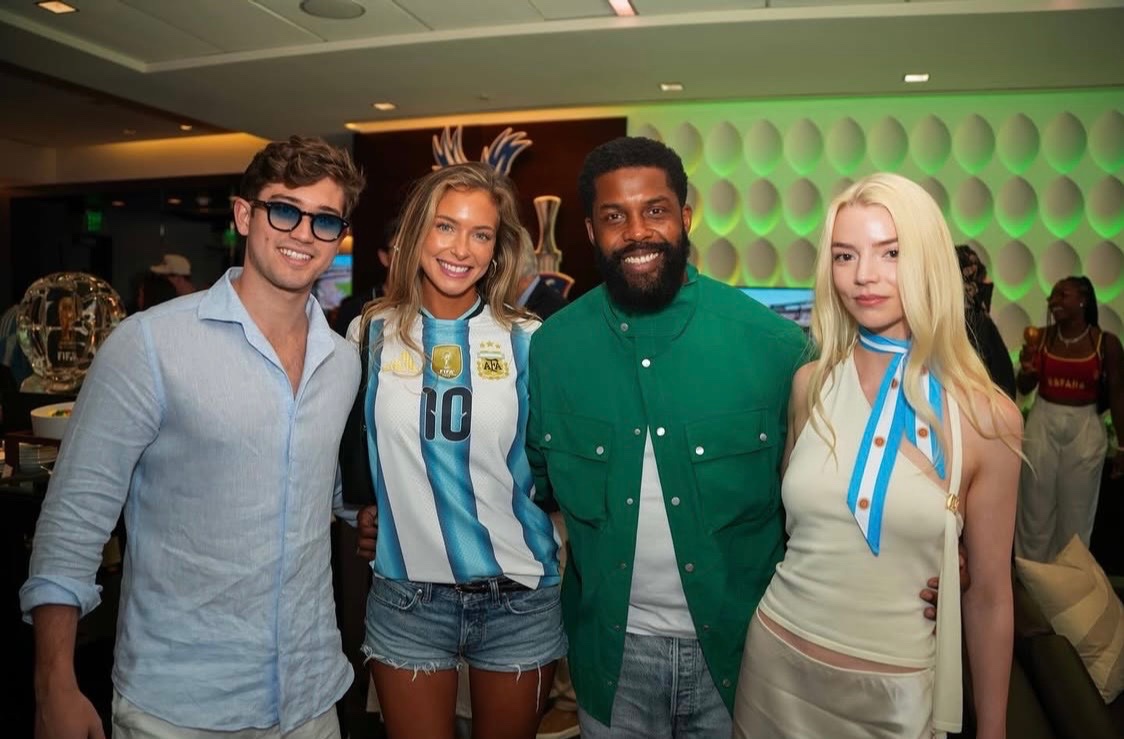 anyafolders's tweet photo. Anya Taylor-Joy at the World Cup final yesterday https://t.co/wTTZ5MBWG3