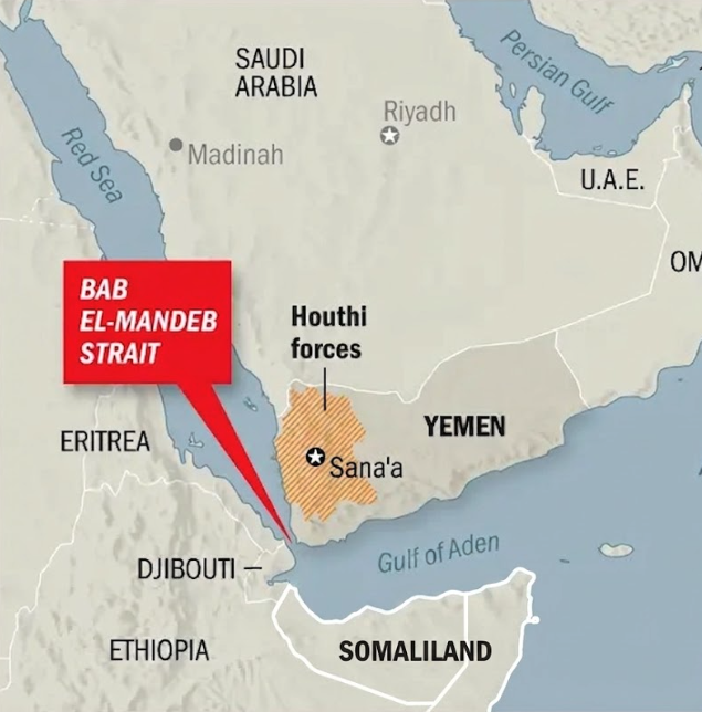 thebhlub's tweet photo. Developments around the Bab el-Mandeb are giving Somaliland more leverage than it has had in decades, possibly ever.

An incoming UK government will be looking for opportunities to demonstrate Britain's relevance on the world stage.

Somaliland should make the most of this moment.

Call their bluff.

Tell @HeadBritOffice: formally recognise Somaliland, or make room for others who will.

Moments like this don't come twice.