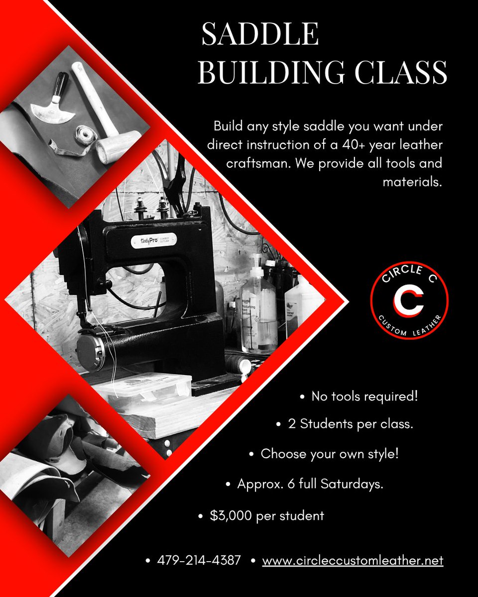 circle_cleather's tweet photo. Saddle Building Class is now Enrolling!!! https://t.co/OrpZkzO2Ml