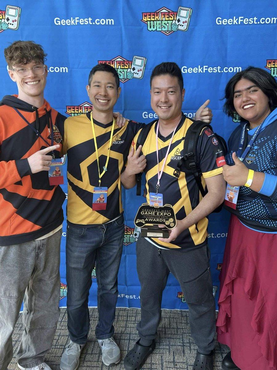 AscentRivals's tweet photo. GeekFest West was a success! 

A huge thank you to everyone who stopped by our booth, played Ascent Rivals, and shared your feedback.

We're honored to have taken home the Best Video Game award! 🏆

See you all on the track! https://t.co/Q9XN3jLpcS