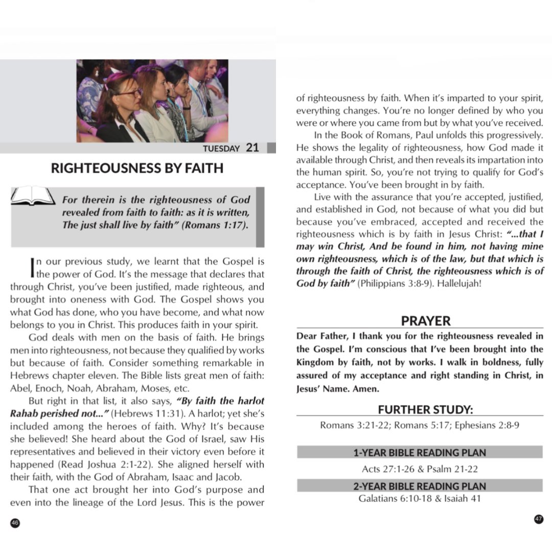 chillzmach's tweet photo. Today’s Rhapsody of Realities by Pastor Chris Oyakhilome 21 July 2026: RIGHTEOUSNESS BY FAITH ❤️🔥🙏🏽 https://t.co/4gESGr4i7d https://t.co/vebUkOQxTJ