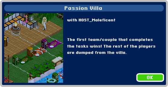 MyVMK's tweet photo. "Passion Villa" with HOST_Maleficent begins in just 30 minutes! (7:00 PM EST) Will you be dumped from the villa? #MyVMK #VMK #Disney #Nostalgia https://t.co/BDnNTMmSkX