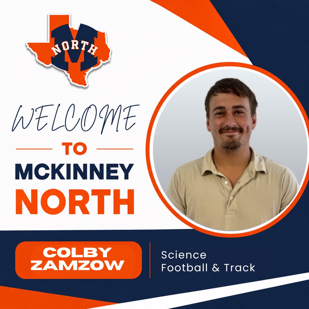 McKinneyNorthHS's tweet photo. We are thrilled to welcome Coach Zamzow to the team! https://t.co/0fziT5thD3