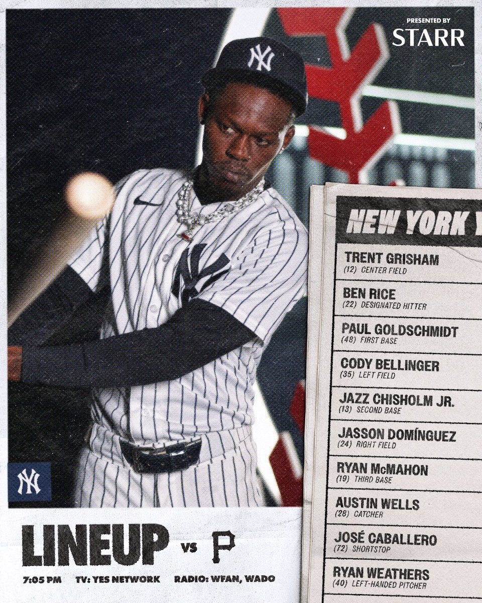 Yankees's tweet photo. Monday Matchup. 

#RepBX https://t.co/YeJgHjShOh