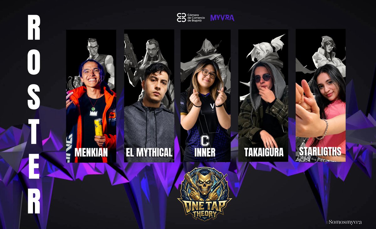 Myvraesports's tweet photo. Les presentamos a los equipos que estarán disputándose en el Showmatch del #Techday de la @camaracomerbog 

Nos vemos este jueves 23 de julio desde las 10 en el @AgoraBogota 📍para que vivas con nosotros este gran evento, la entrada es totalmente gratis!! te esperamos 💜

#somosmyvra